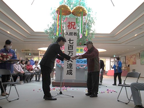 入館者700万人達成